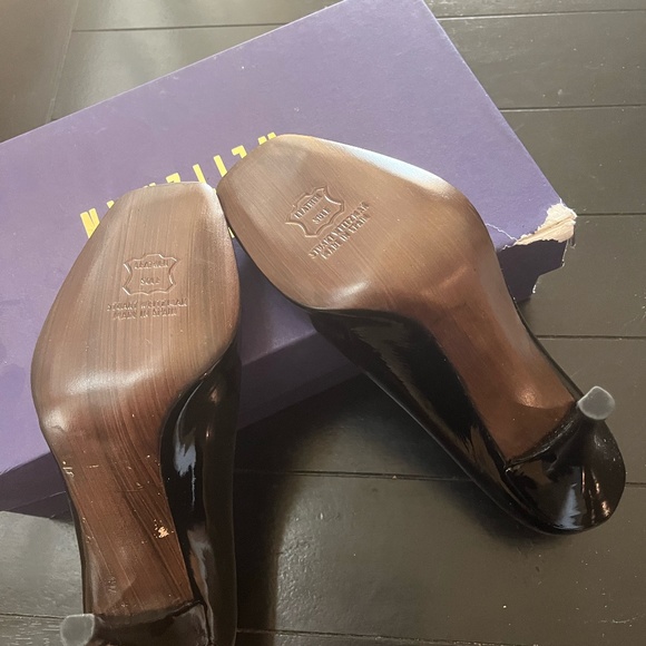 Black Patent Stuart Weizman Heels Size 6 - Picture 7 of 9